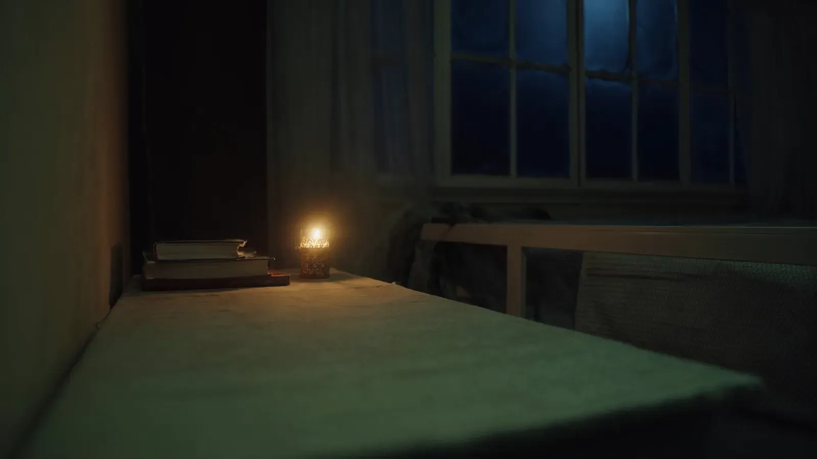 Atmospheric night scene illustrating How to Fall Asleep with Ambient Sounds: A Practical Setup